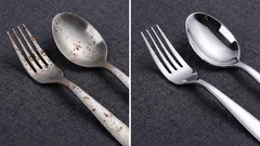 Nejlepší způsob, jak odstranit skvrny od rzi z příborů.