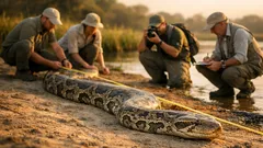 Rekordní africká skalní krajta přes 7 metrů: jak ji vědci opravdu změřili